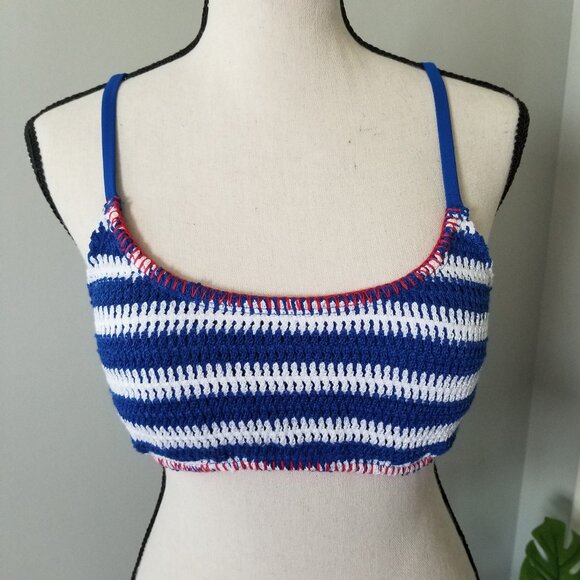 No Boundaries Other - Striped bikini top M